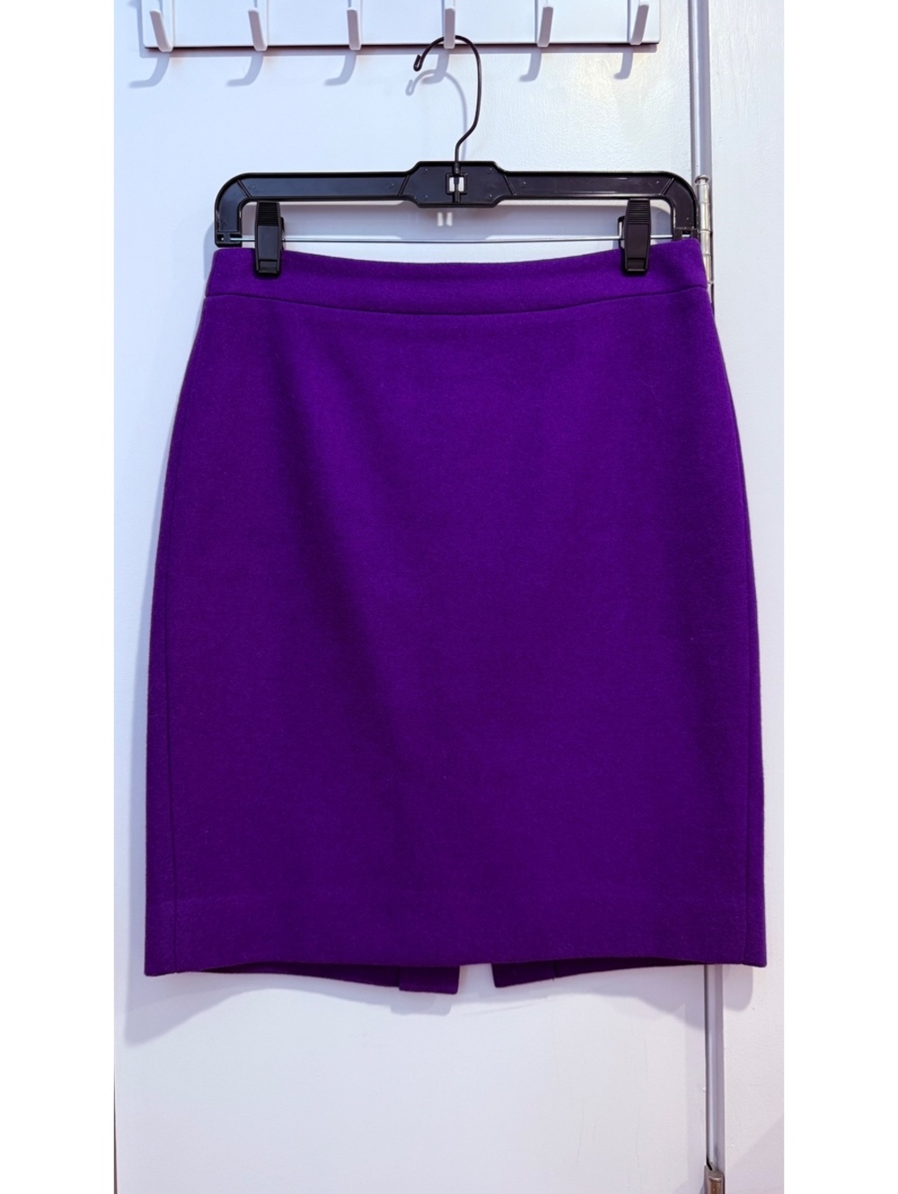 J.Crew The Pencil Skirt Purple Wool Blend Size 0